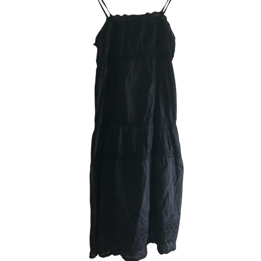 Free people boho long maxi dress black sz S - Picture 4 of 8